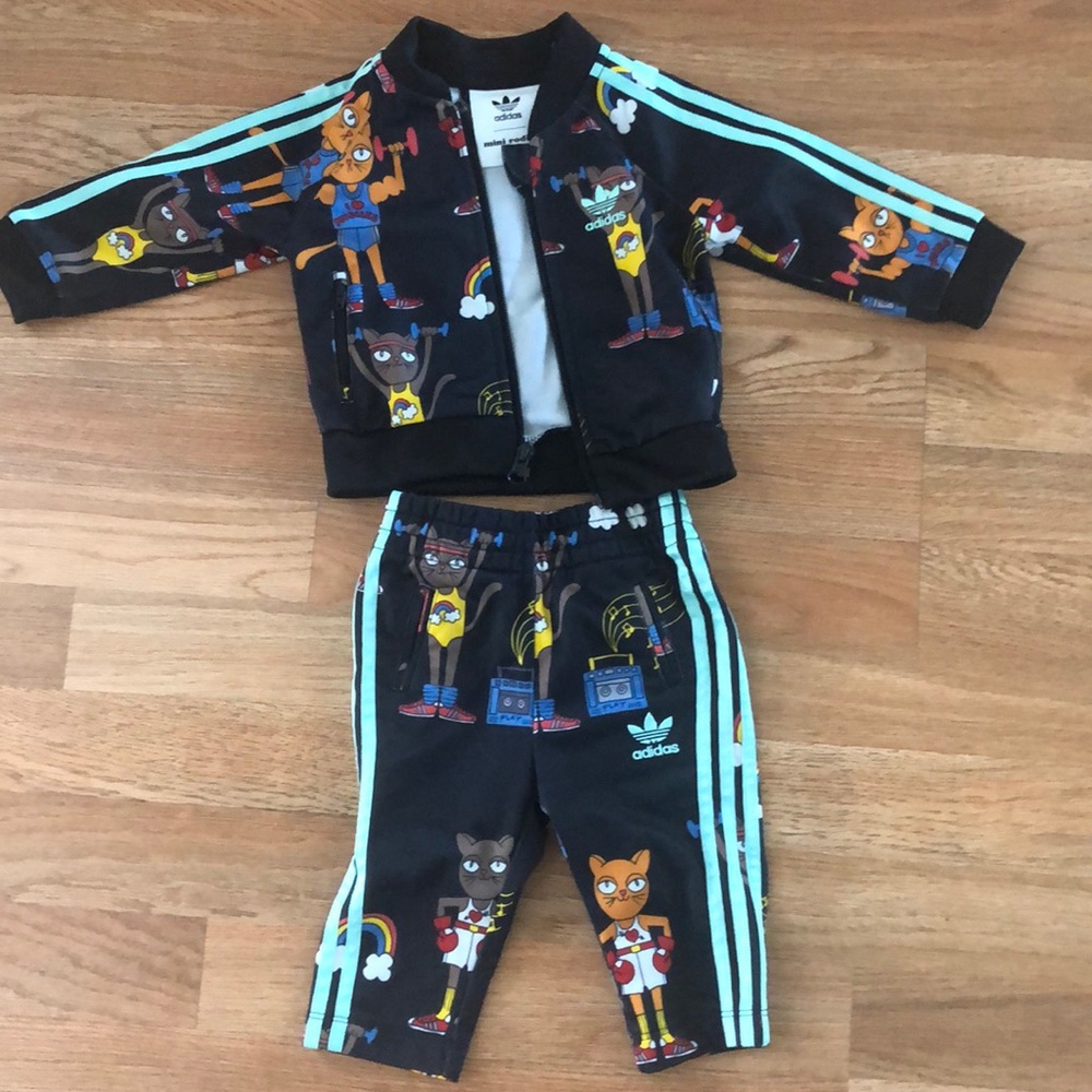 Mini Rodini Adidas track suit 3-6 months